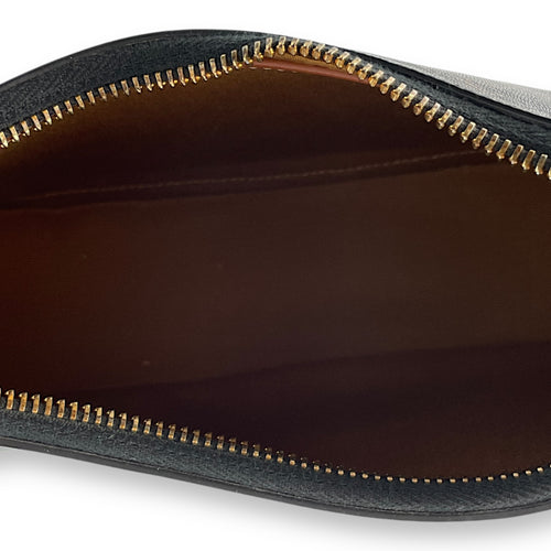 Ava Brown Shoulder Bag in Calfskin, Gold hardware