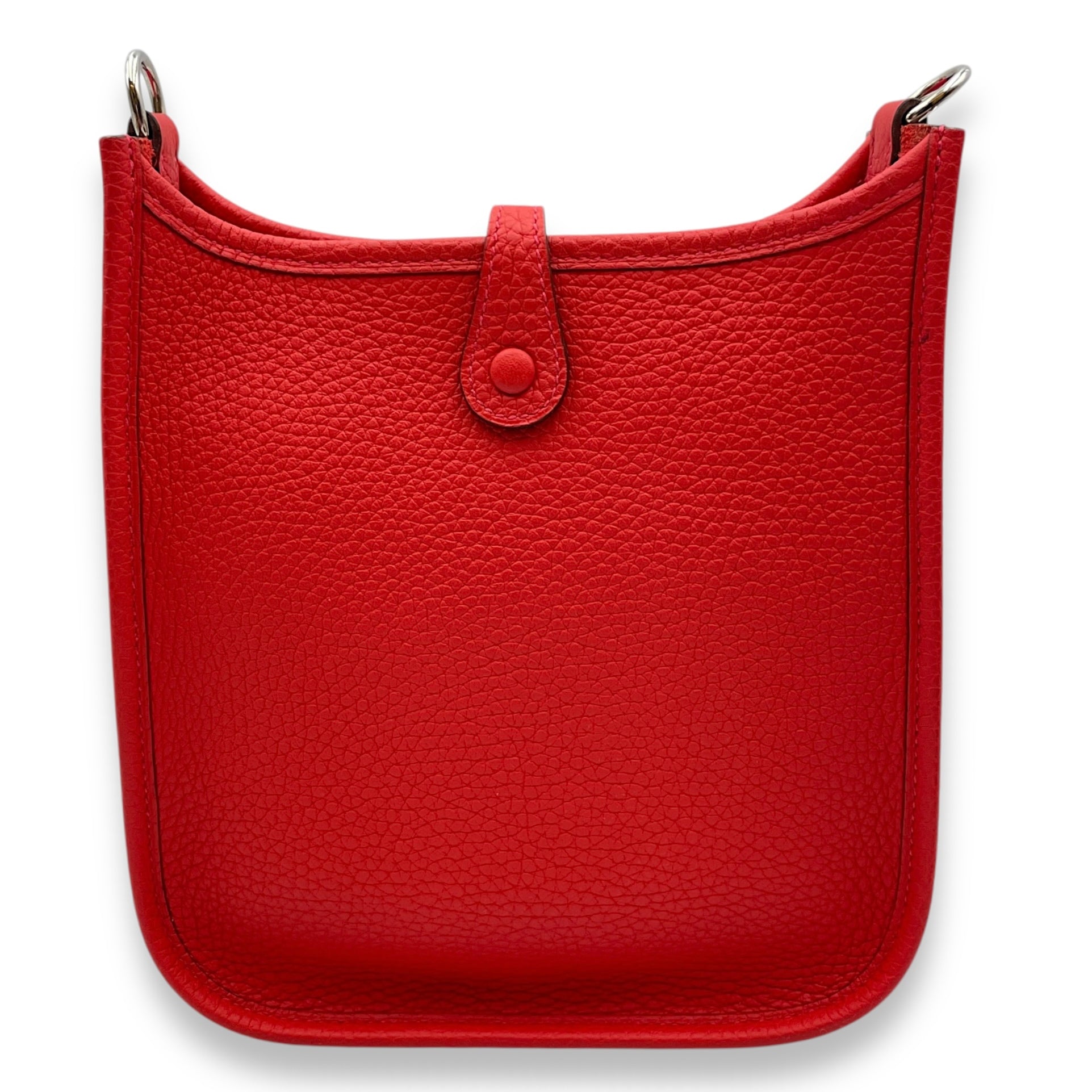 Evelyne Mini Rouge Tomate/Rouge Pivoine in Clemence, Palladium hardware