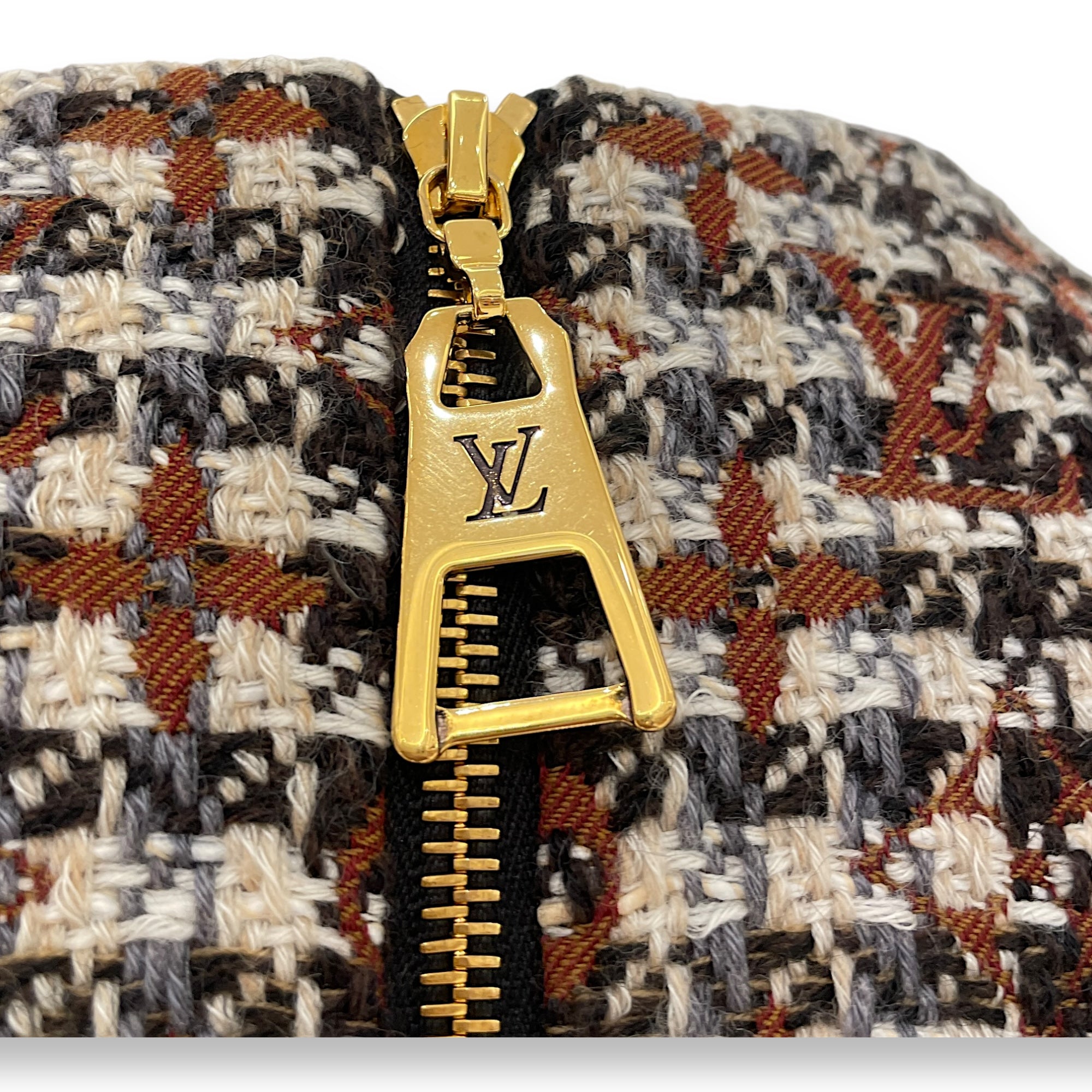 Mohair Blend Logo Button Monogram Short Sleeve Tweed Dress 34 Multi-Color Ready-To-Wear