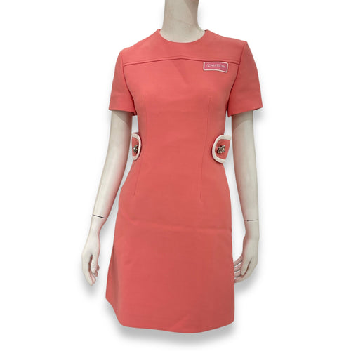 Retro Martingle Dress  34 Pink Ready-To-Wear in Wool/Silk CL2508-15229 1