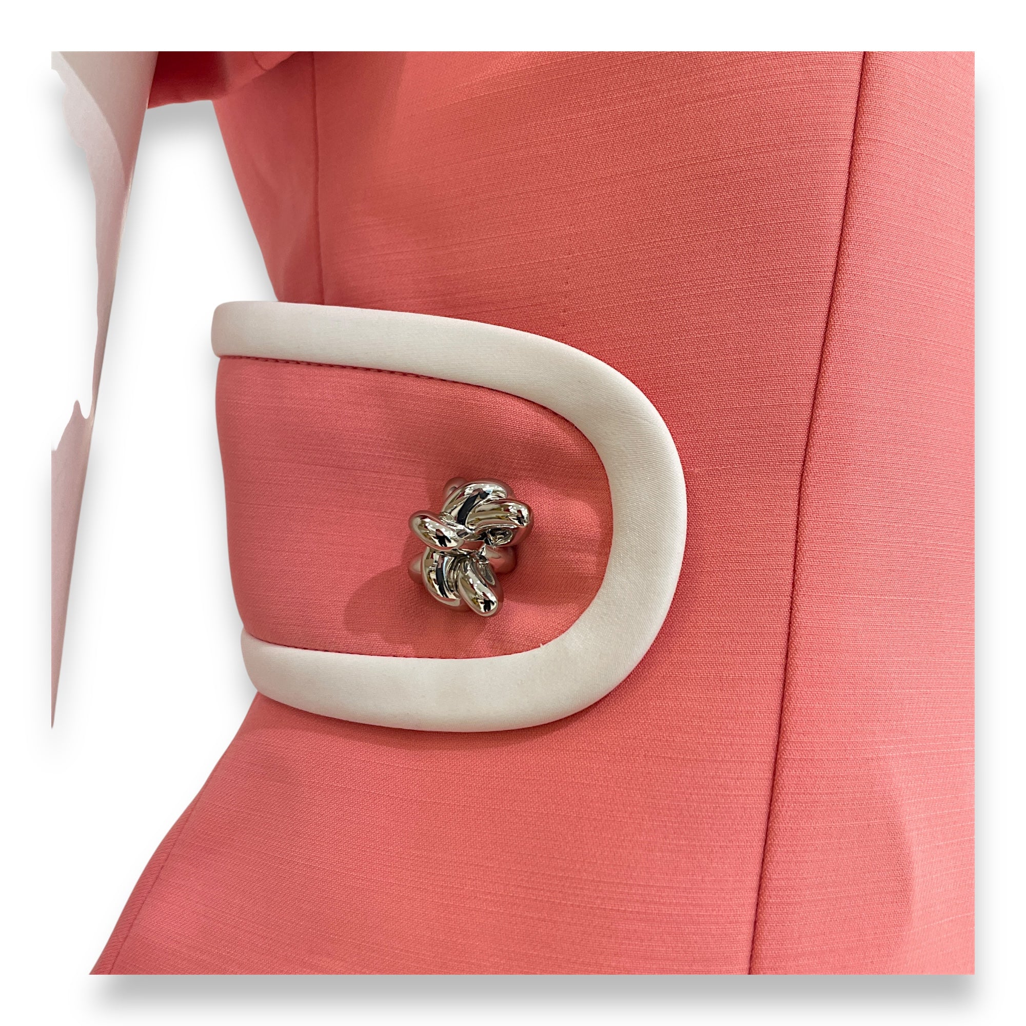 Retro Martingle Dress 34 Pink Ready-To-Wear in Wool/Silk