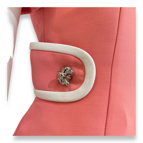 Retro Martingle Dress 34 Pink Ready-To-Wear in Wool/Silk