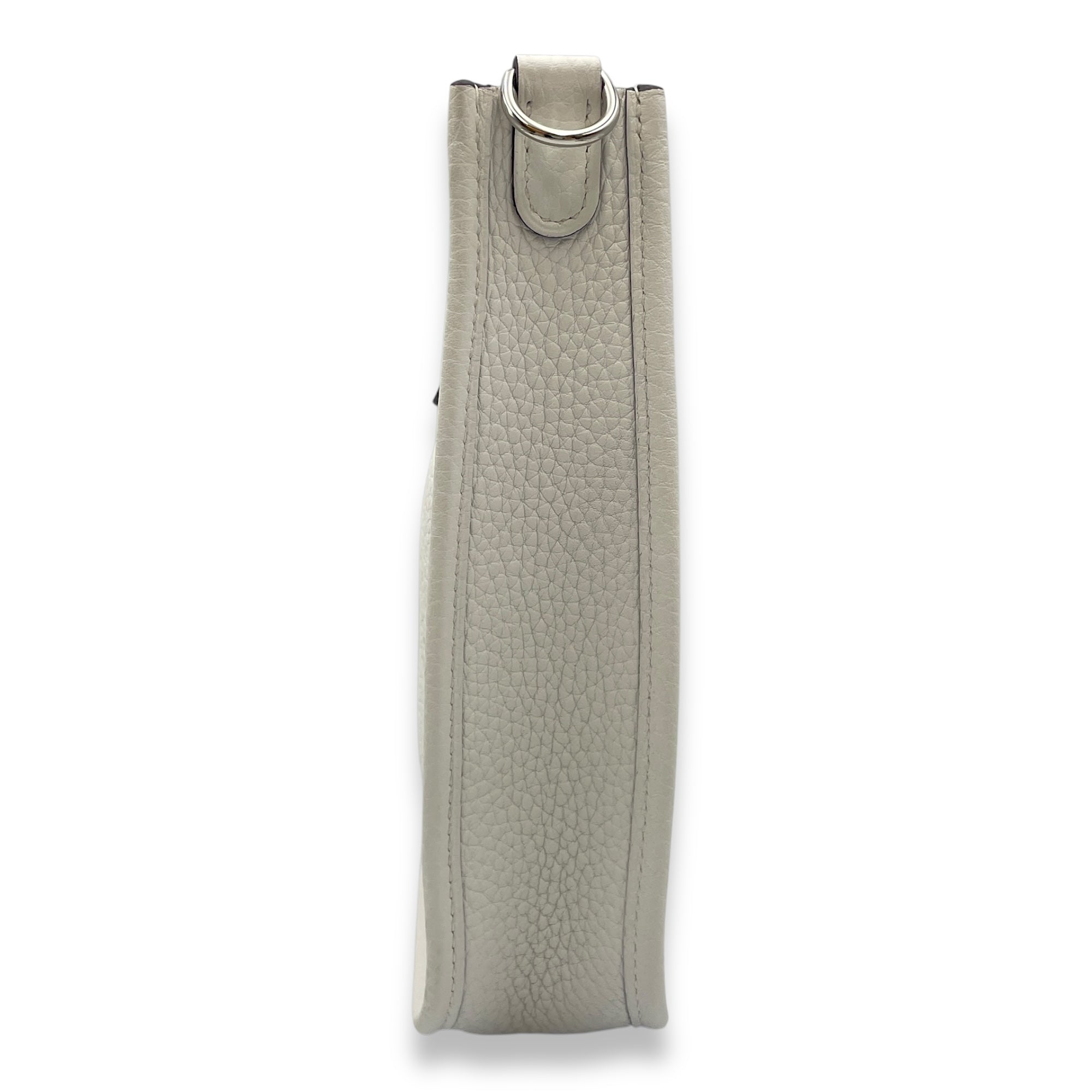 Evelyne Mini White in Clemence, Palladium hardware