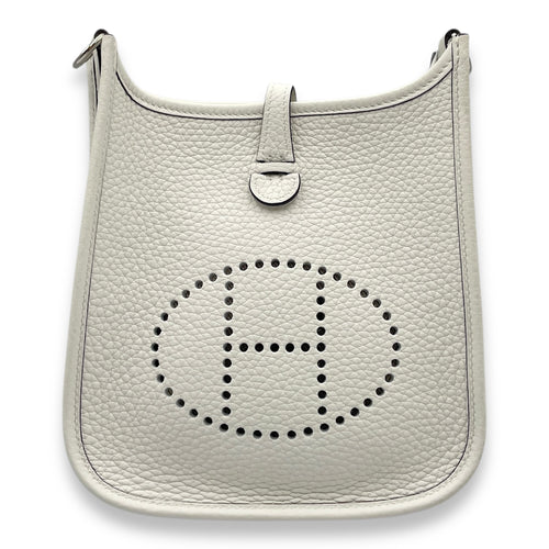 Evelyne Mini White in Clemence, Palladium hardware