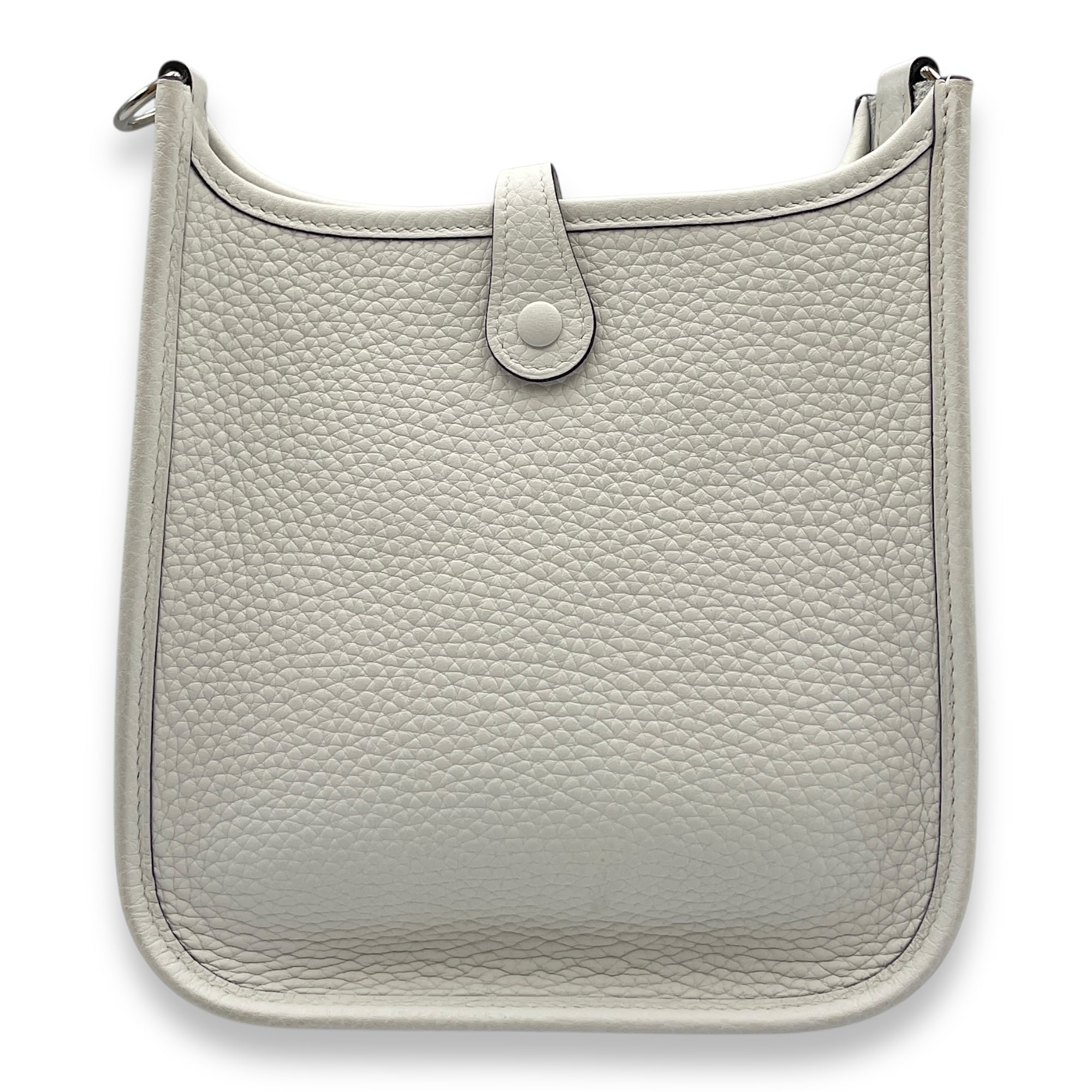 Evelyne Mini White in Clemence, Palladium hardware