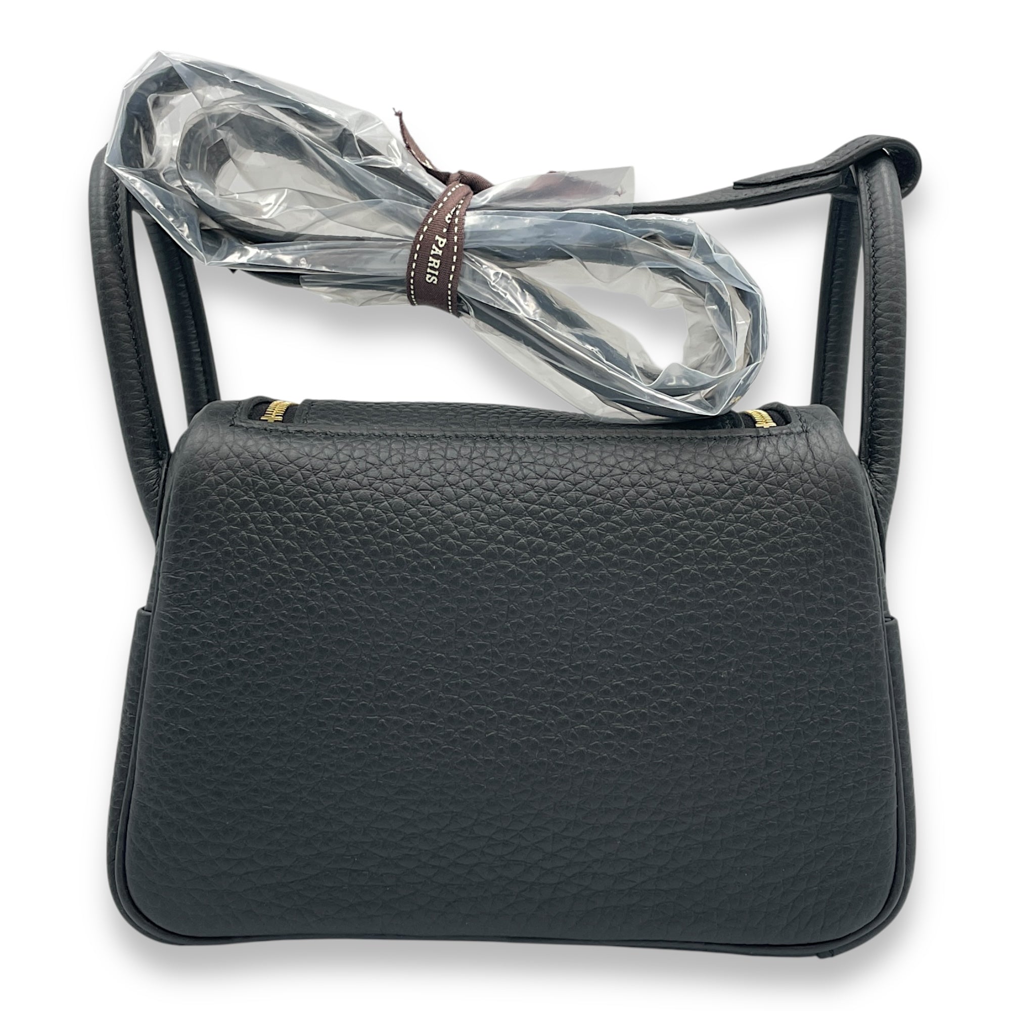 Lindy II Mini Black in Clemence, Gold hardware