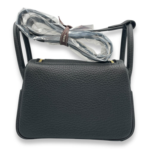Lindy II Mini Black in Clemence, Gold hardware