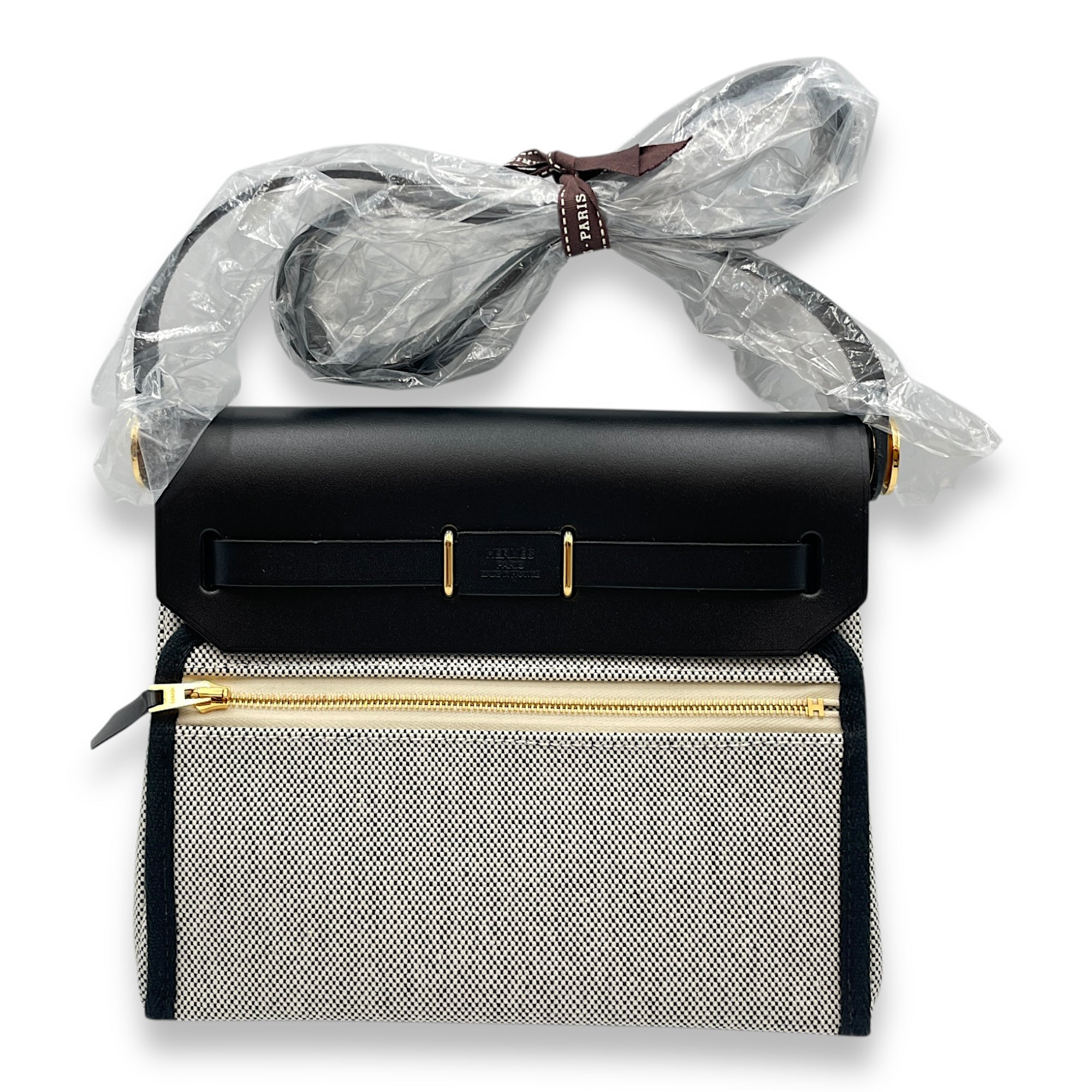 Herbag 20 Black in Vache Hunter/Toile H, Gold hardware