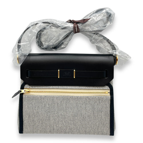 Herbag 20 Black in Vache Hunter/Toile H, Gold hardware
