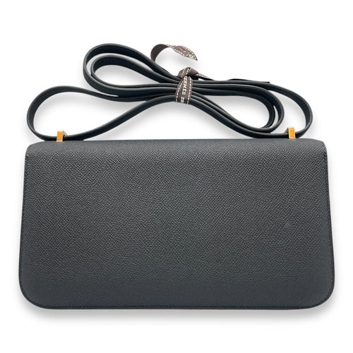Constance Elan Black in Epsom Rose Gold hardware