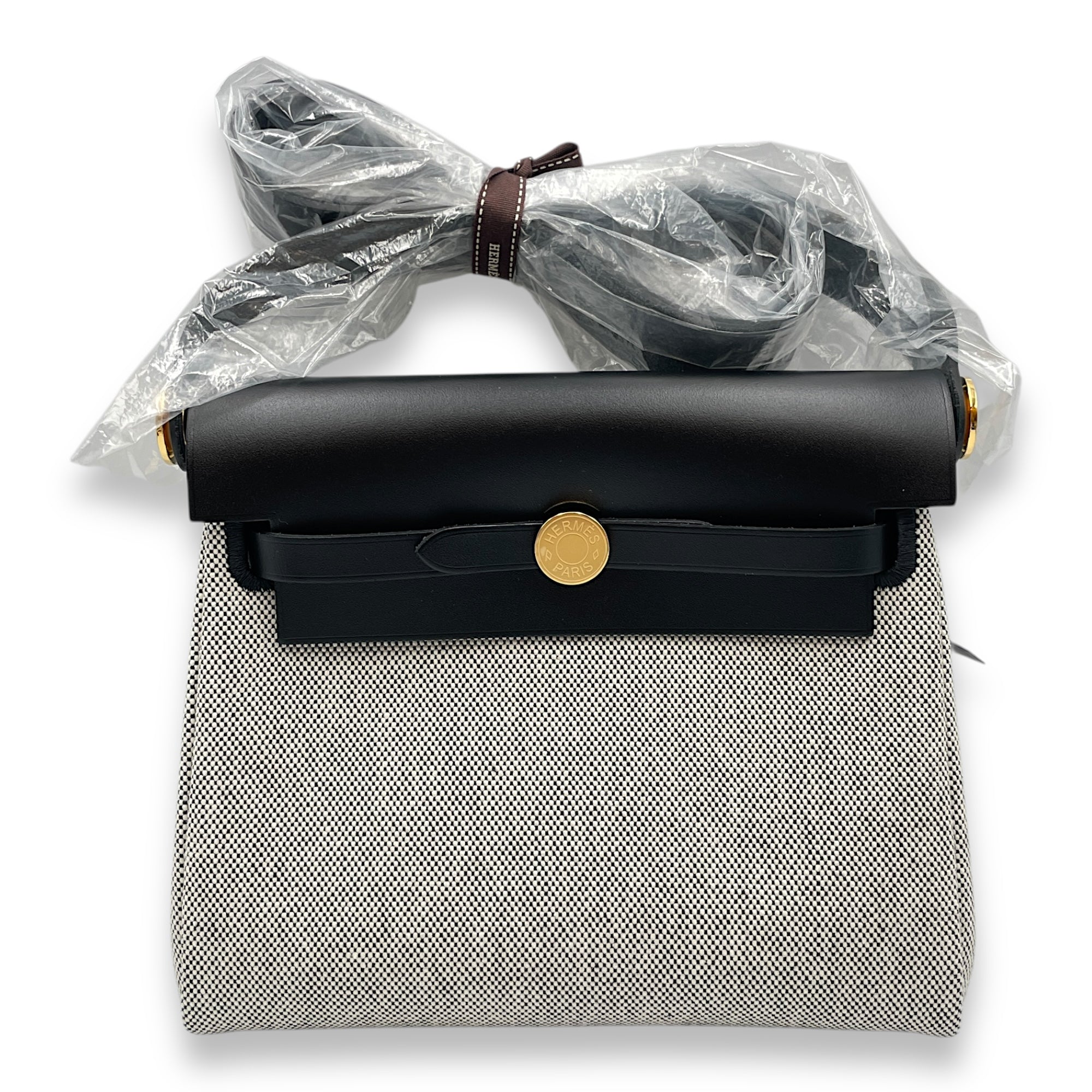 Herbag 20 Black in Vache Hunter/Toile H, Gold hardware