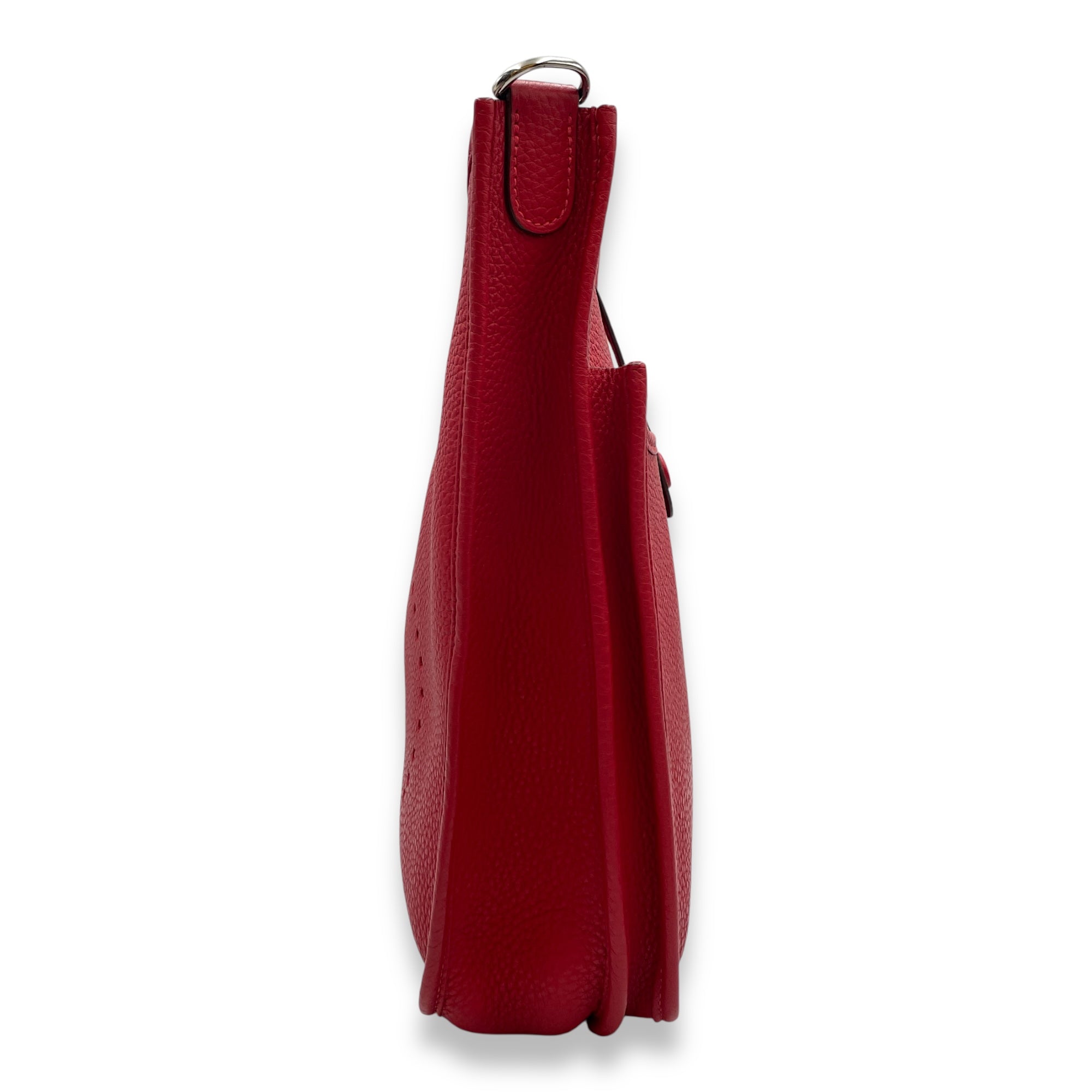 Evelyne III PM Rouge Casaque in Clemence, Palladium hardware