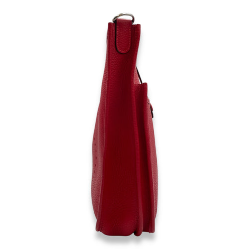 Evelyne III PM Rouge Casaque in Clemence, Palladium hardware