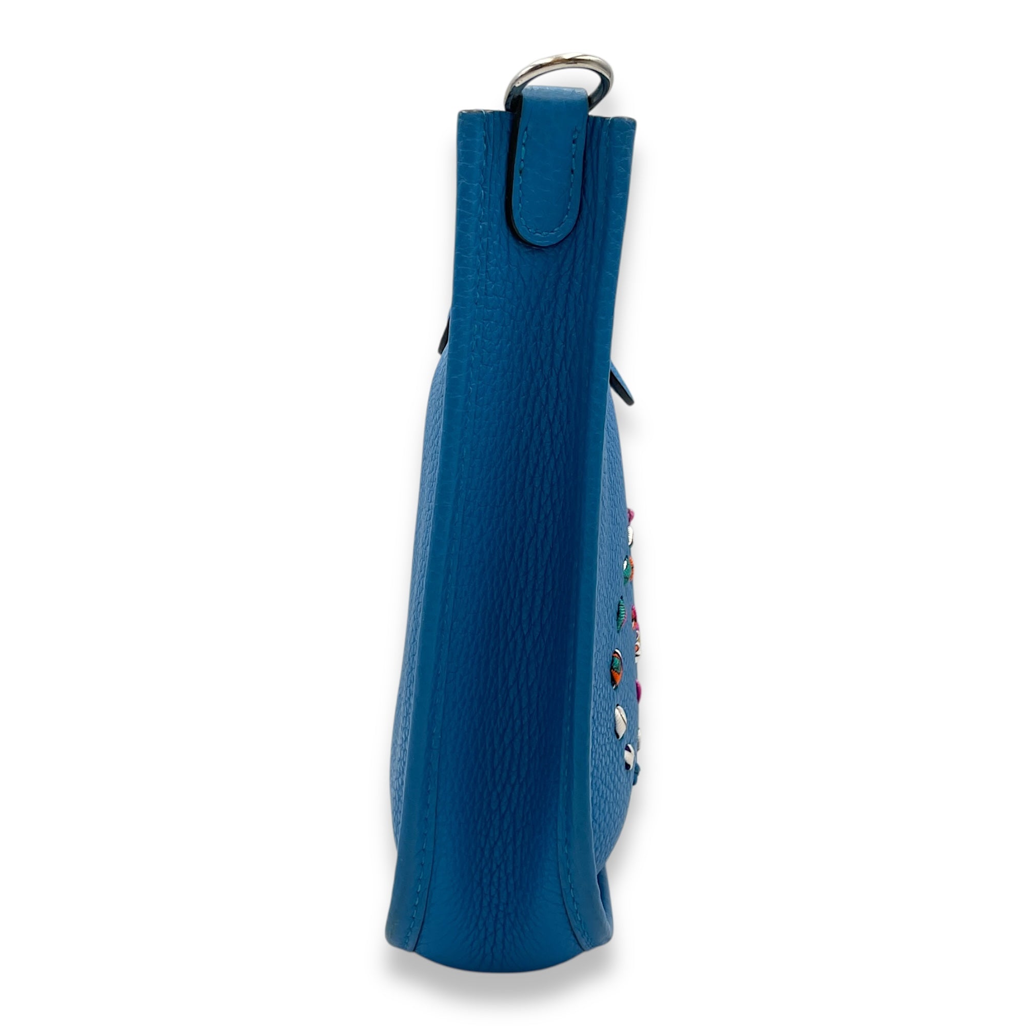 Evelyne Mini Blue Zanzibar in Clemence, Palladium hardware