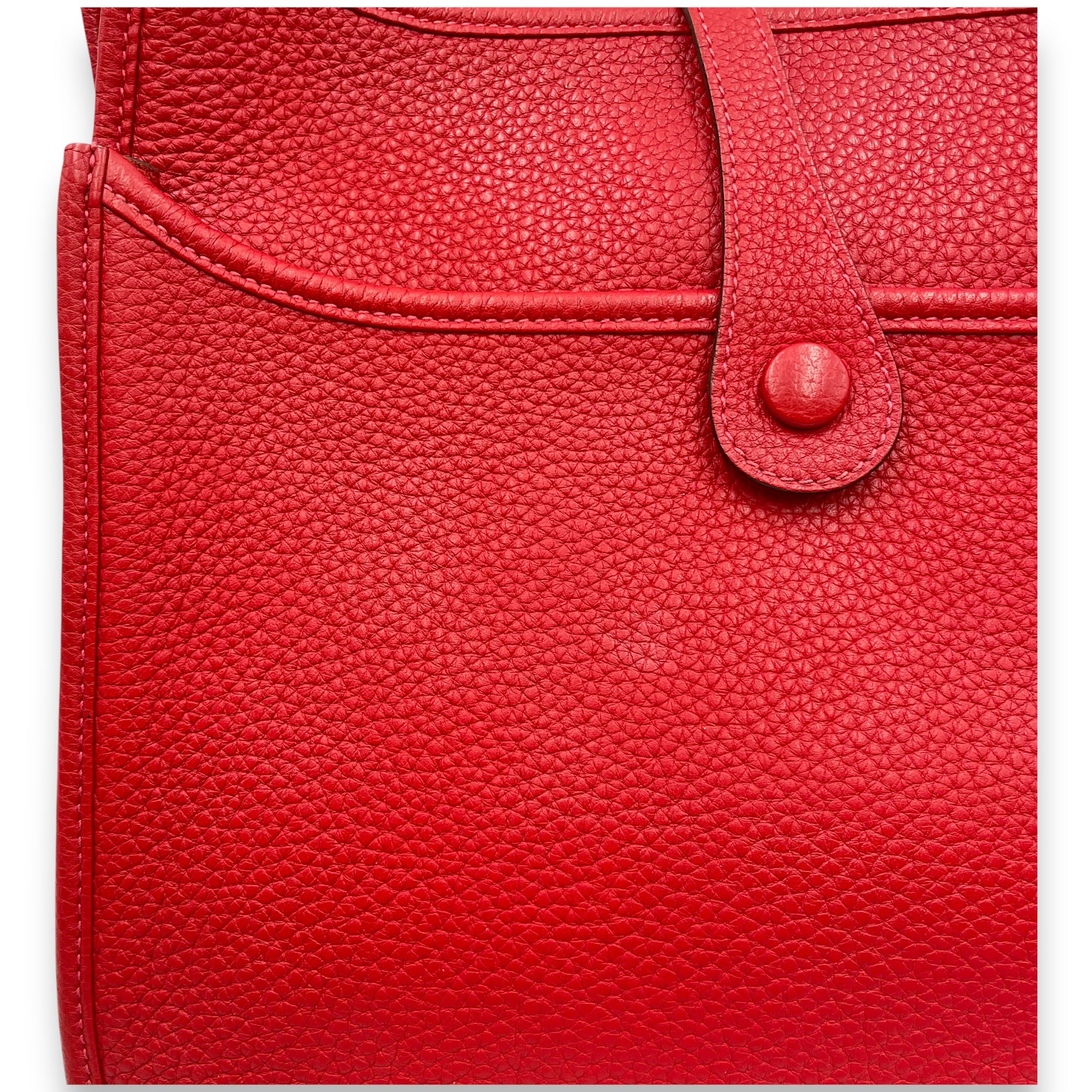 Evelyne III PM Rouge Casaque in Clemence, Palladium hardware