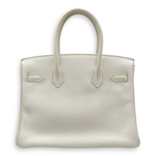 Club Birkin 30 Blanc in Clemence/Lizard, Palladium hardware