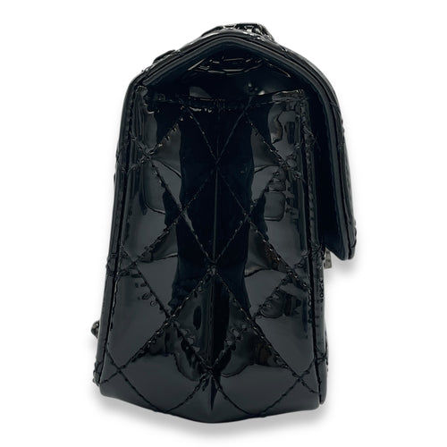 Reissue Mini Black Flap Bag in Patent Leather, So Black hardware