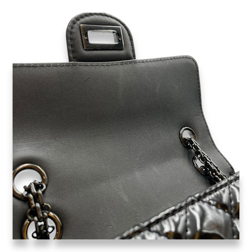 Reissue Mini Black Flap Bag in Patent Leather, So Black hardware
