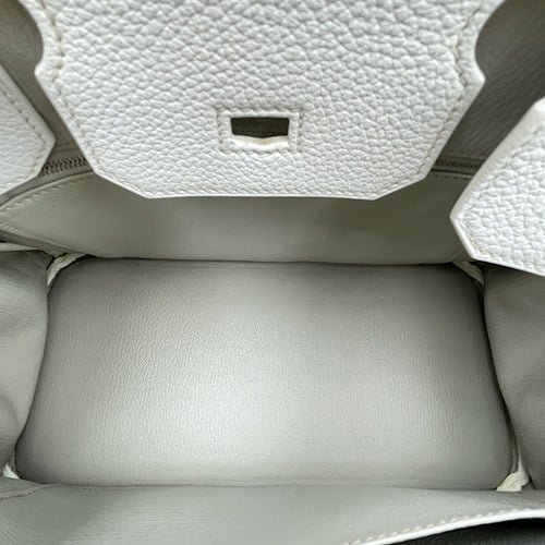 Club Birkin 30 Blanc in Clemence/Lizard, Palladium hardware