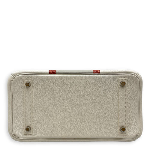 Club Birkin 30 Blanc in Clemence/Lizard, Palladium hardware