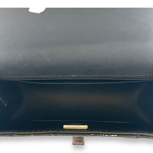 Reissue Mini Black Flap Bag in Patent Leather, So Black hardware