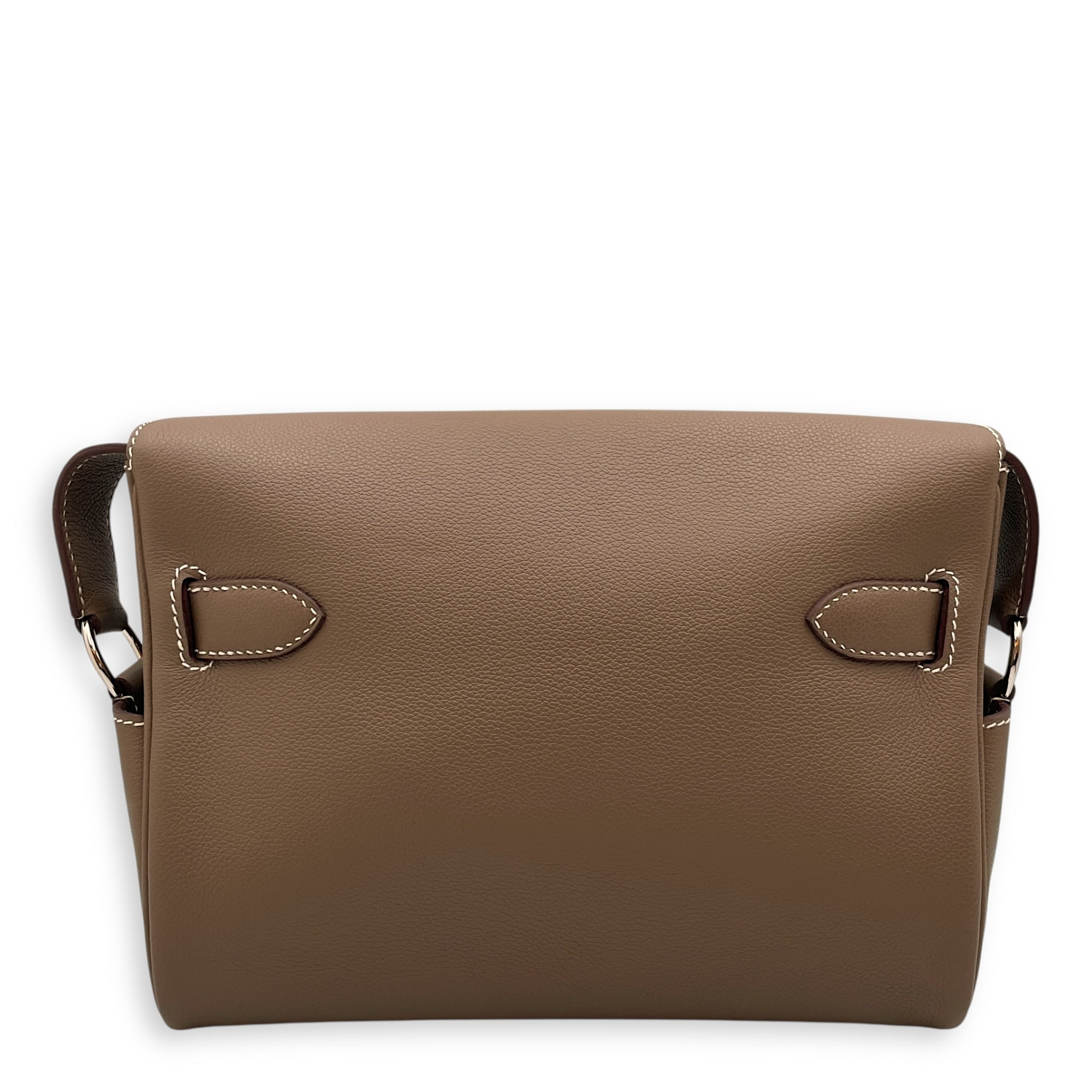 Kelly Messenger PM Etoupe in Evercolor Palladium hardware