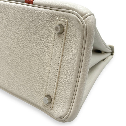 Club Birkin 30 Blanc in Clemence/Lizard, Palladium hardware