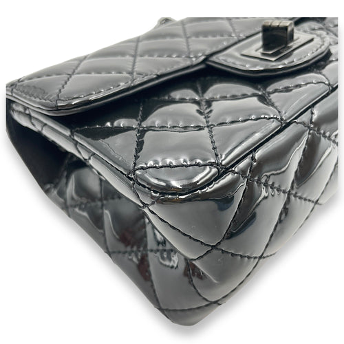 Reissue  Mini Black Flap Bag in Patent Leather So Black hardware CL2508-15288 8