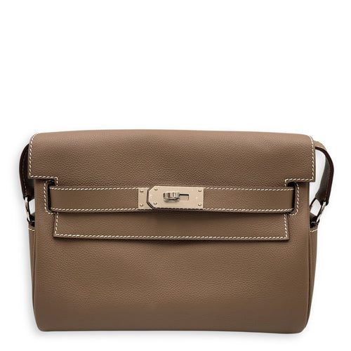 Kelly Messenger PM Etoupe in Evercolor Palladium hardware SL2608-023263 1
