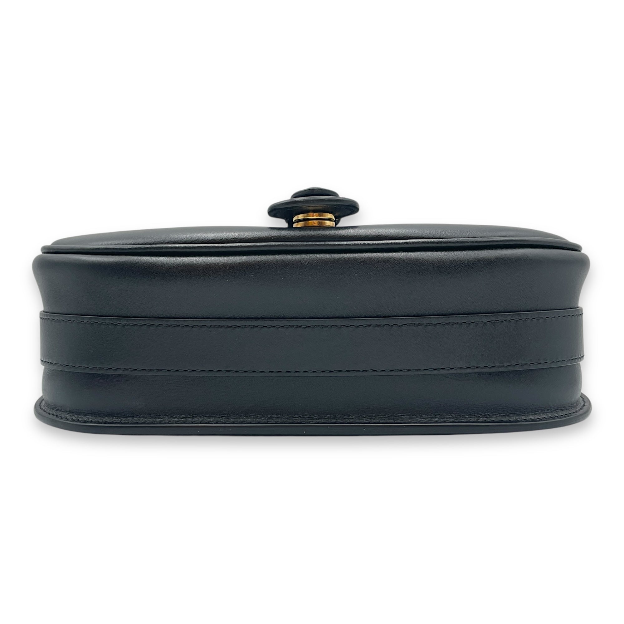 Dior Bobby Medium Black Crossbody Bag in Calfskin, Gold hardware