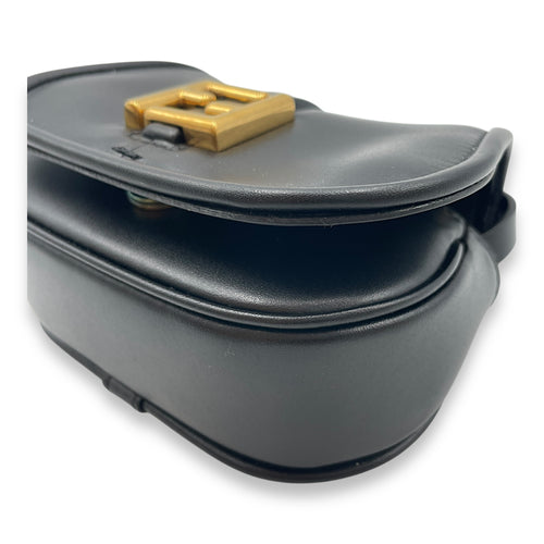 C'mon Nano Black Belt Bag in Calfskin, Gold hardware