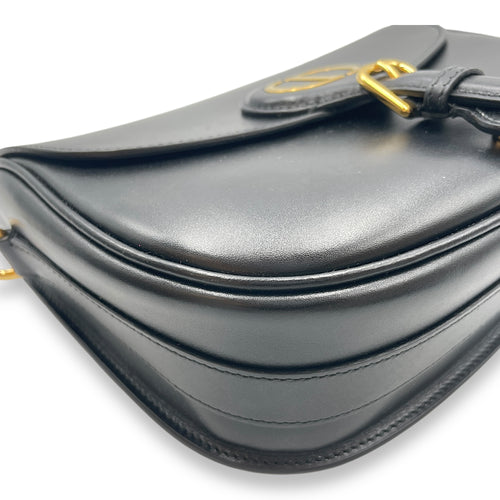 Dior Bobby Medium Black Crossbody Bag in Calfskin, Gold hardware