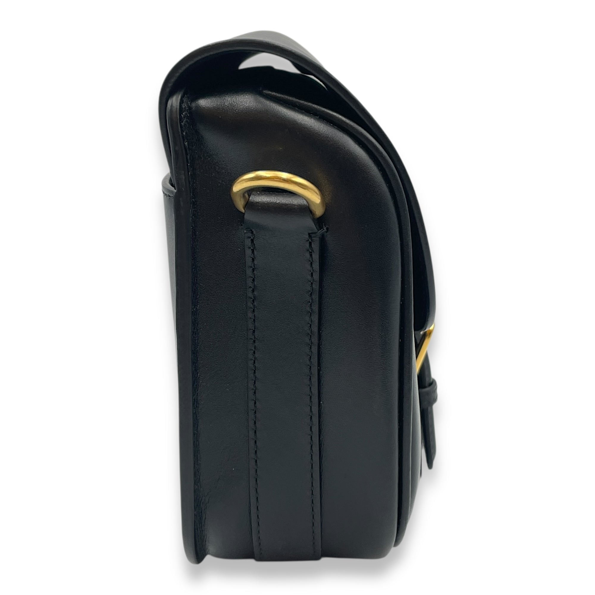 Dior Bobby Medium Black Crossbody Bag in Calfskin, Gold hardware