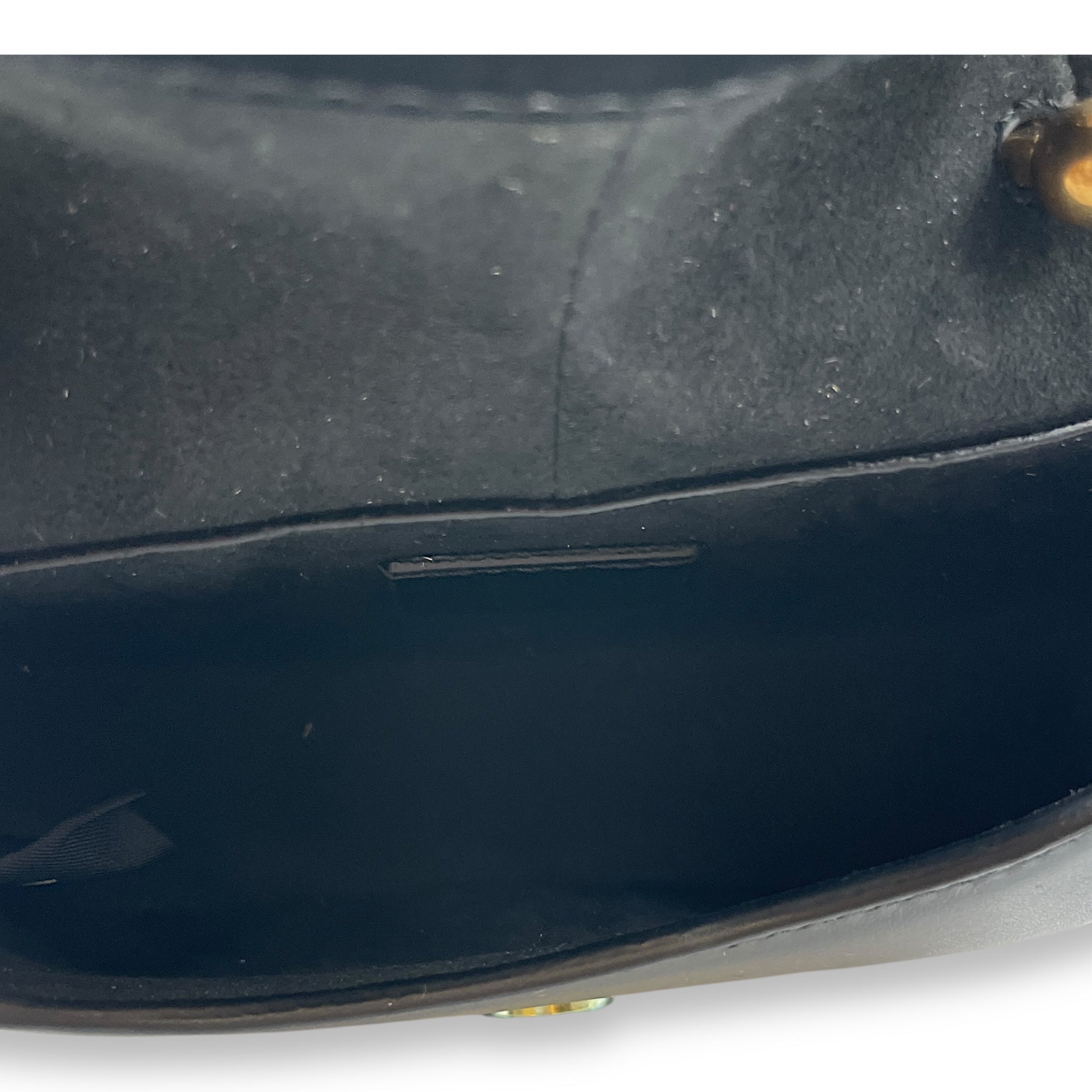 C'mon Nano Black Belt Bag in Calfskin, Gold hardware