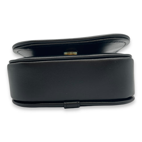 C'mon Nano Black Belt Bag in Calfskin, Gold hardware