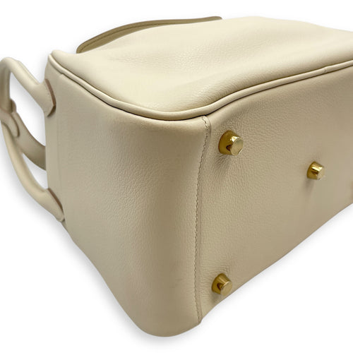 Lindy 26 Beton in Evercolor, Gold hardware