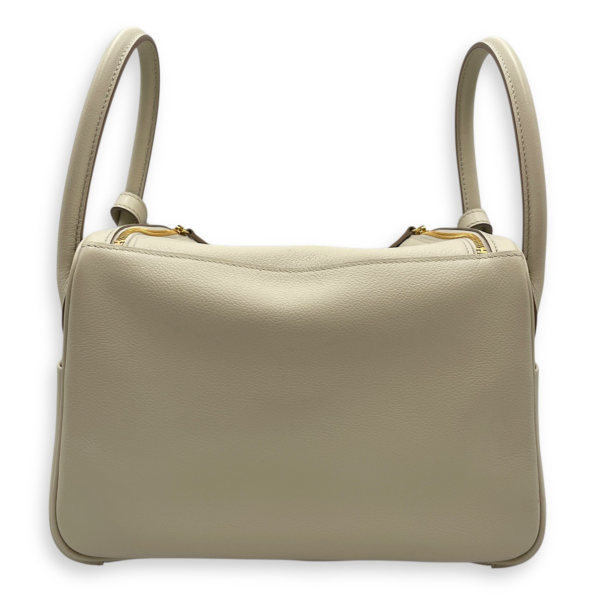 Lindy 26 Beton in Evercolor, Gold hardware