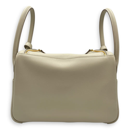 Lindy 26 Beton in Evercolor, Gold hardware