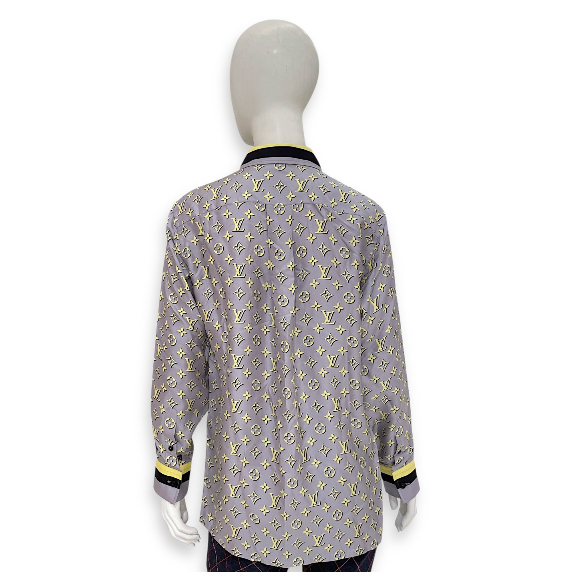 3D Monogram Strip Accent Pajama Shirt 34 Multi-Color Ready-To-Wear