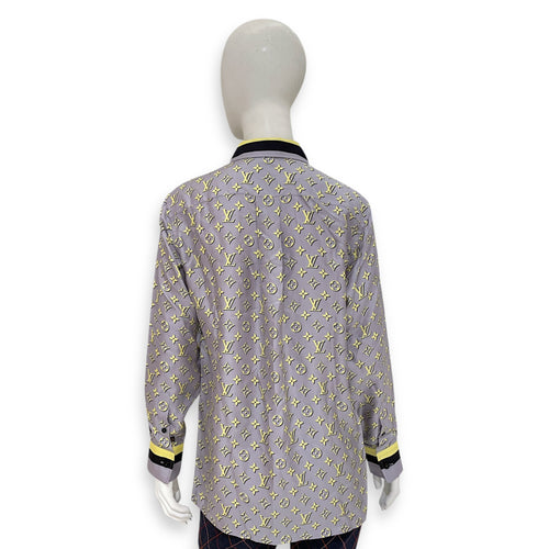 3D Monogram Strip Accent Pajama Shirt 34 Multi-Color Ready-To-Wear
