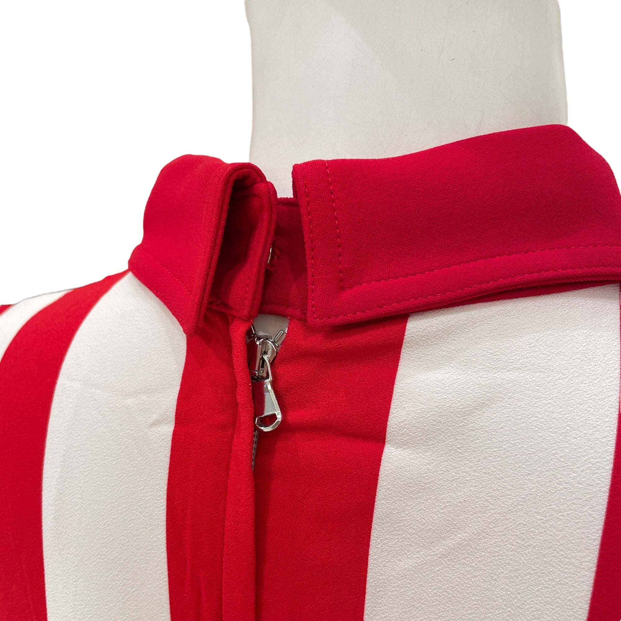 Red & White Stripes Long Dress 38 Red Ready-To-Wear in Viscose CL2507-13829 5
