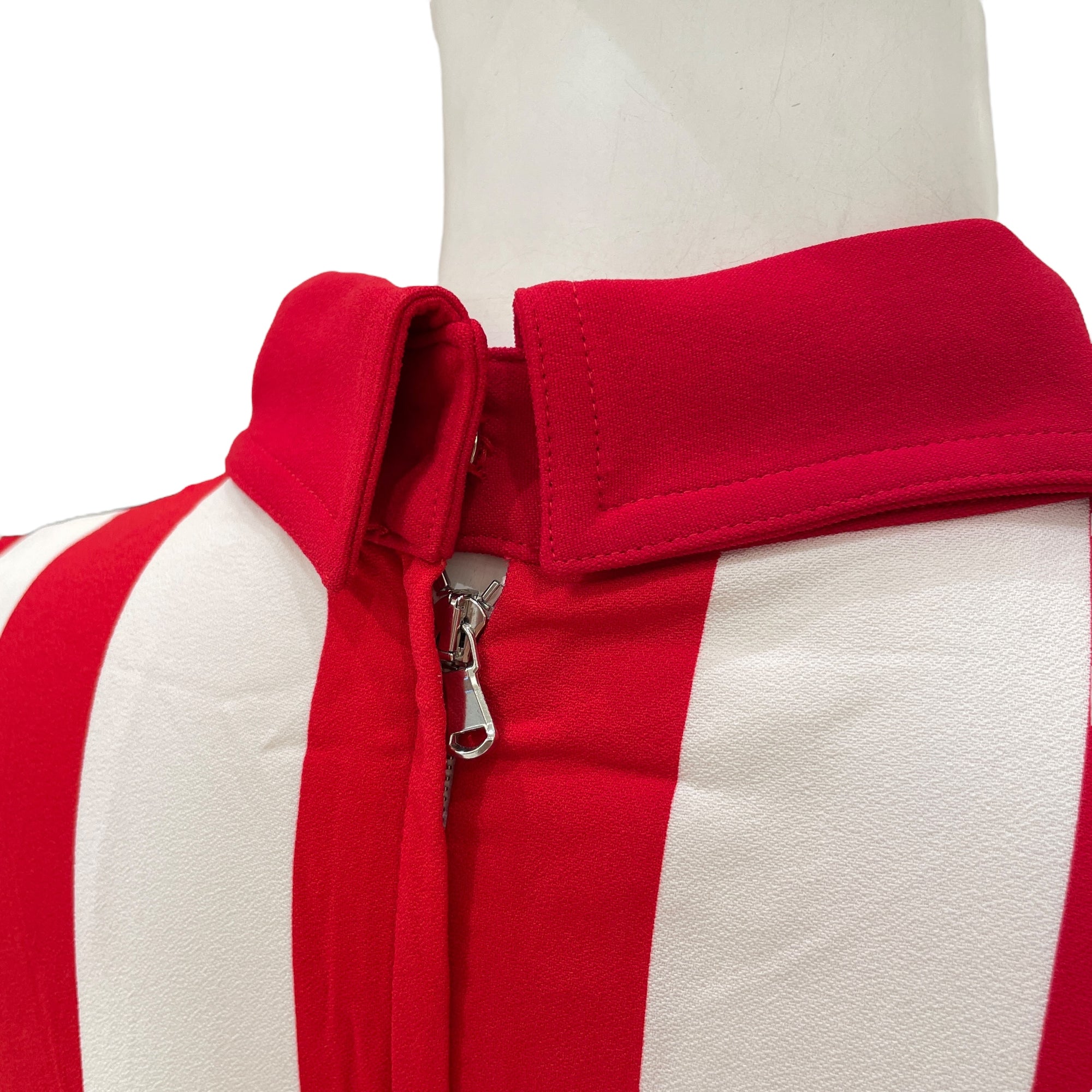 Red & White Stripes Long Dress 38 Red Ready-To-Wear in Viscose