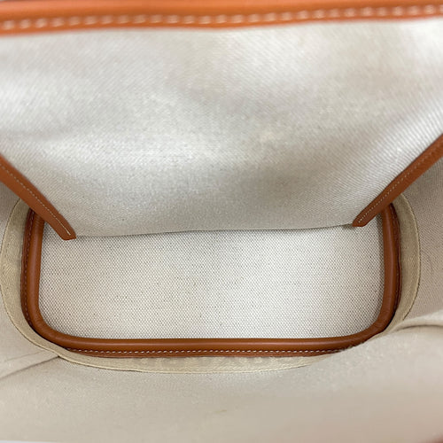 Le Sac Alpin Mini Brown BackPack in Canvas, Silver hardware