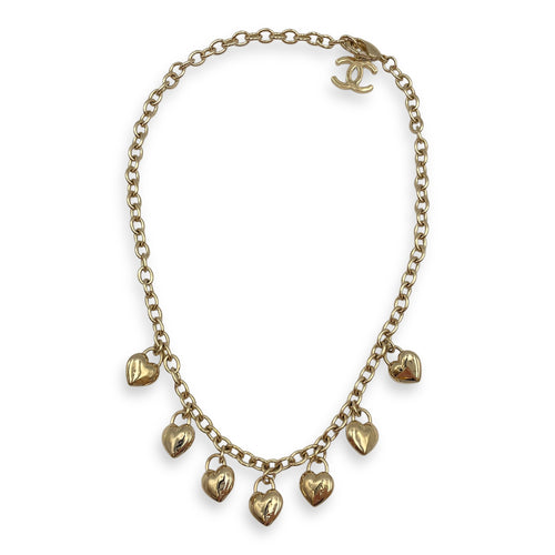 Heart Charm Gold Hardware Necklace