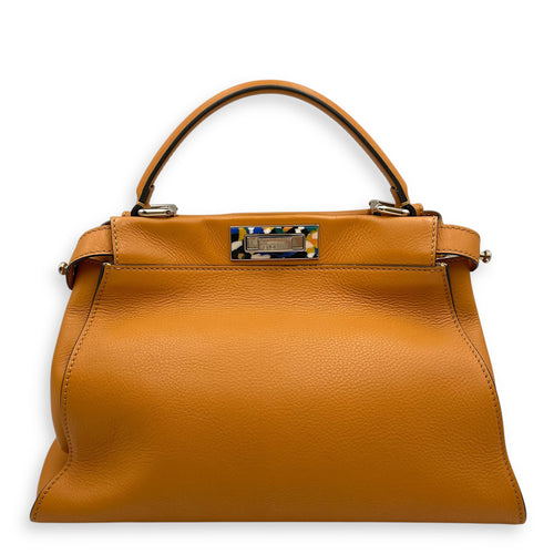 Peekaboo Medium Yellow Shoulder Bag in Calfskin Silver hardware CL2509-15415 1