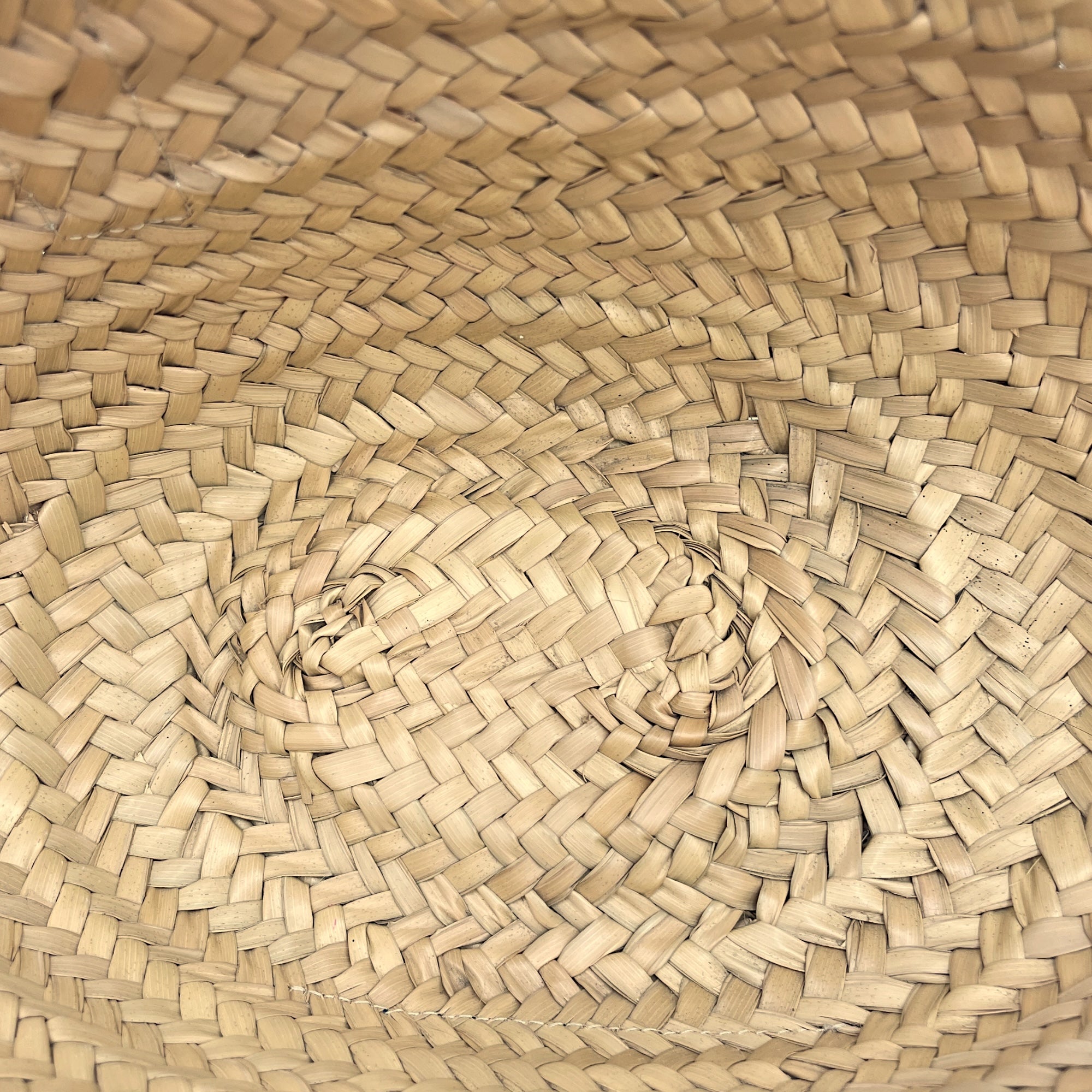 Basket Brown Top Handle Bag in Rattan, Silver hardware