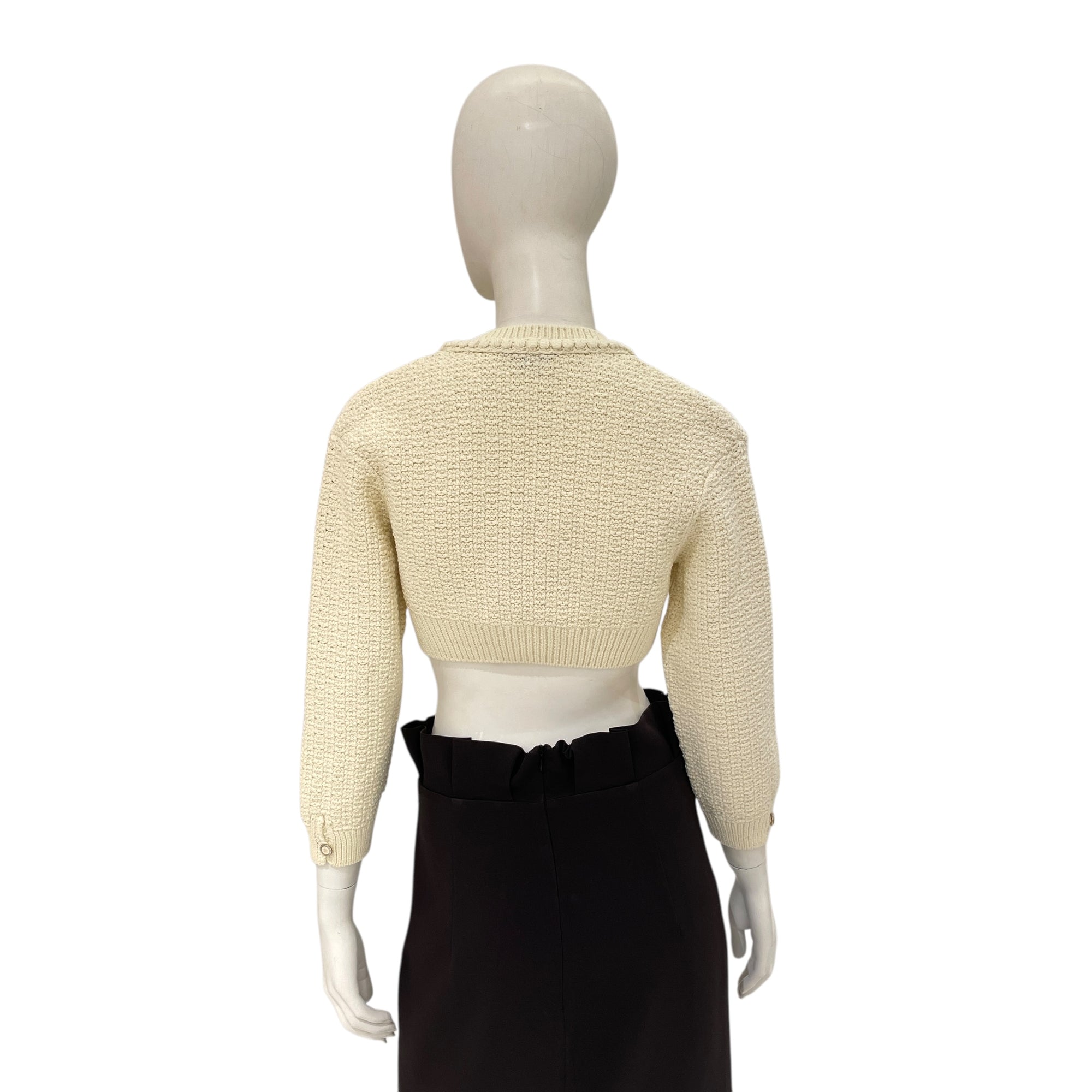 22S Cardigan Cotton 34 White Ready-To-Wear