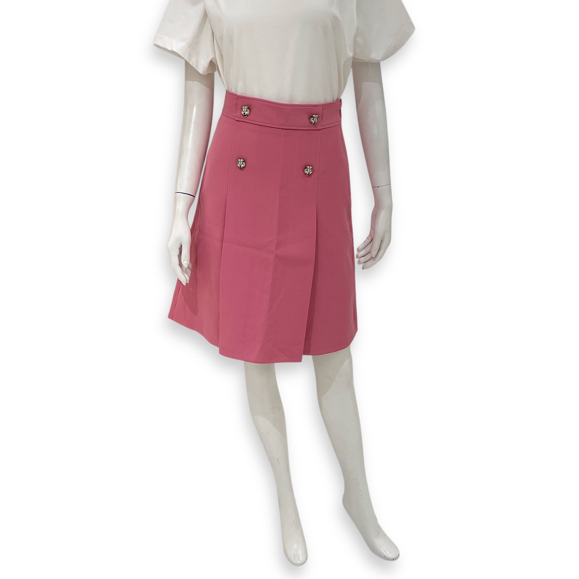 Wool-A-Line Skirt 38 Pink Ready-To-Wear