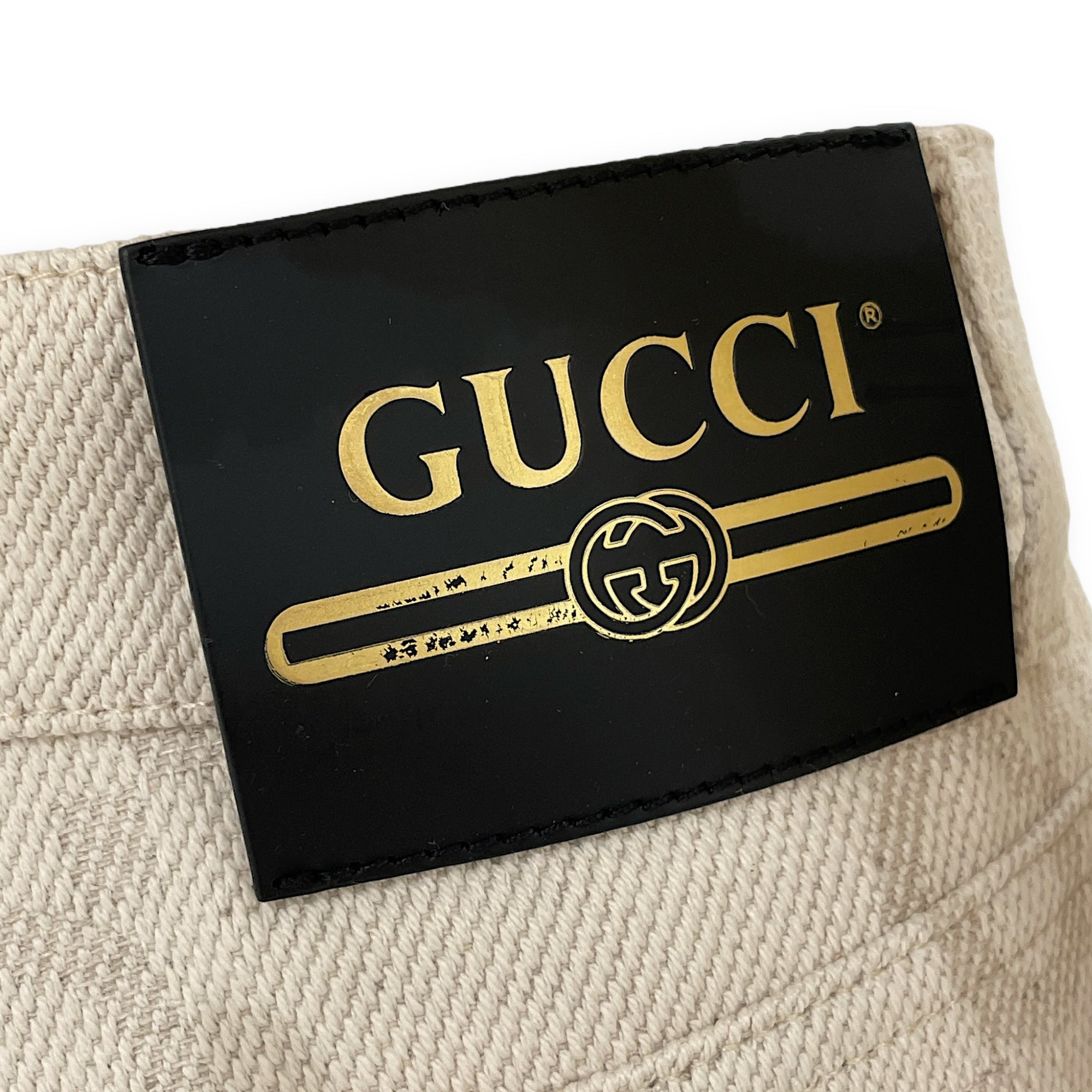 GG Logo All Over Maxi Wide Leg Trousers 24 White Ready-To-Wear