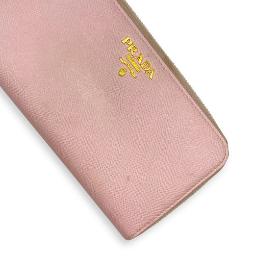 Zippy Long  Pale Pink  Wallet in Saffiano Leather Gold hardware CL2509-15420 9